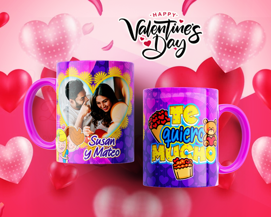 Custom Mugs - Love Designs - Valentine Collection with frame
