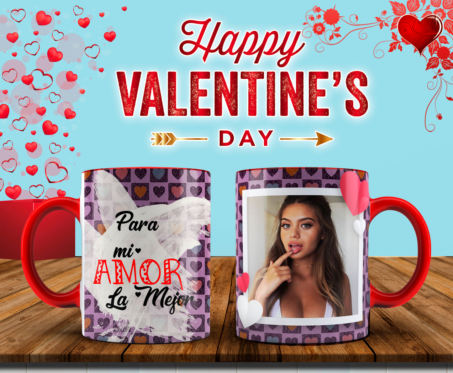 Custom Mugs - Love Designs - Valentine Collection