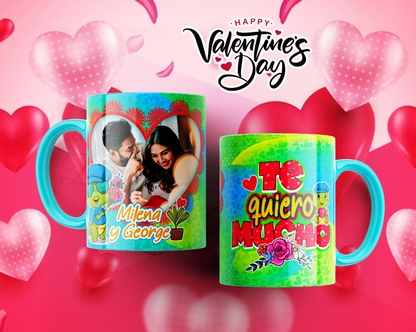 Custom Mugs - Love Designs - Valentine Collection with frame