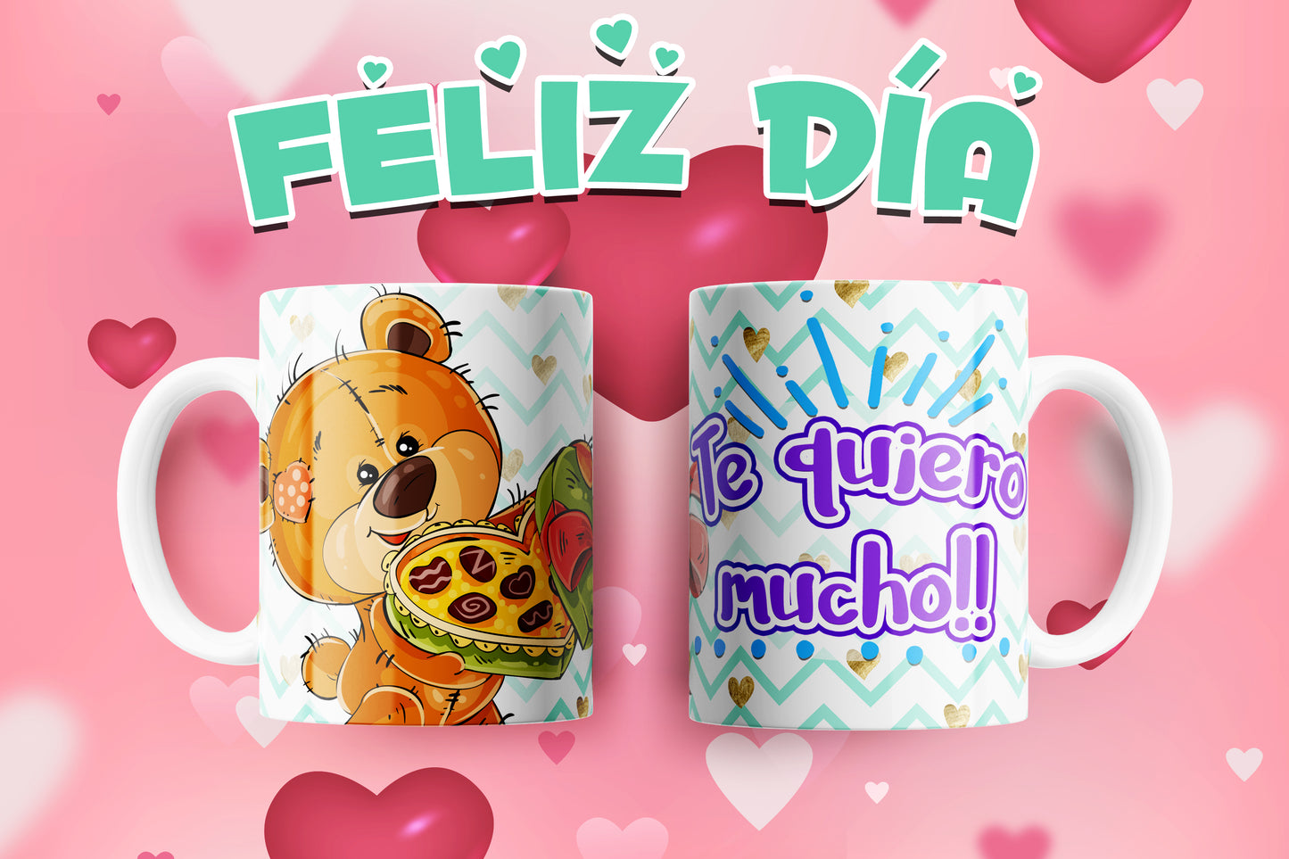 Custom Mugs - Love Designs - Teddy Bears