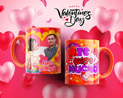 Custom Mugs - Love Designs - Valentine Collection with frame
