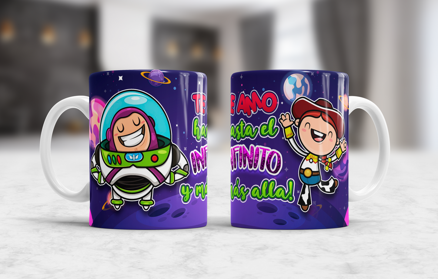 Custom Mugs - Love Designs - Cartoon Love