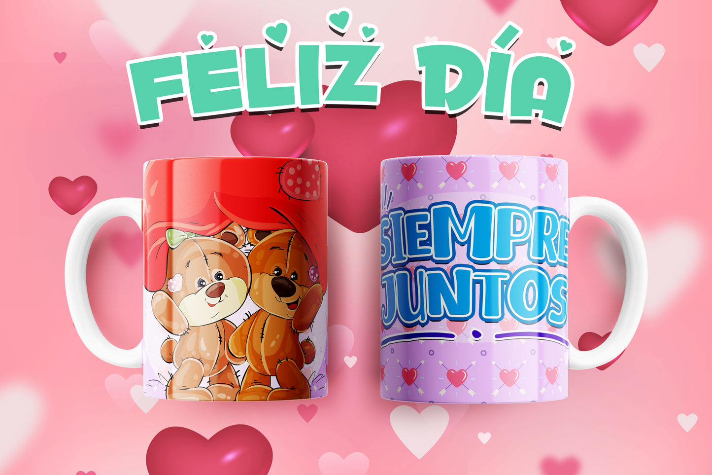 Custom Mugs - Love Designs - Teddy Bears