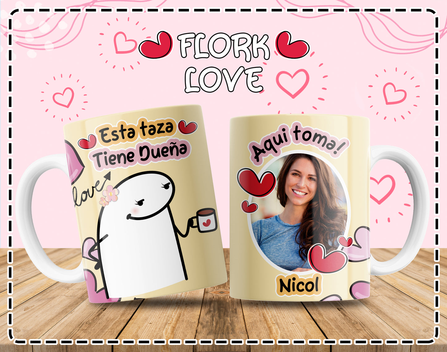 Custom Mugs - Love Designs - Flork Love