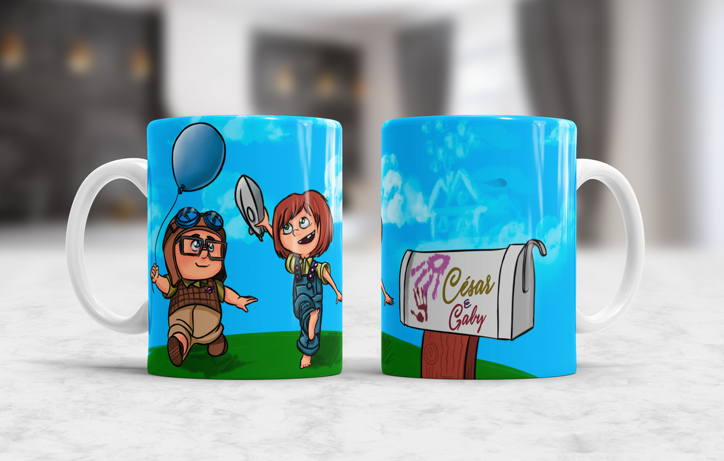 Custom Mugs - Love Designs - Cartoon Love