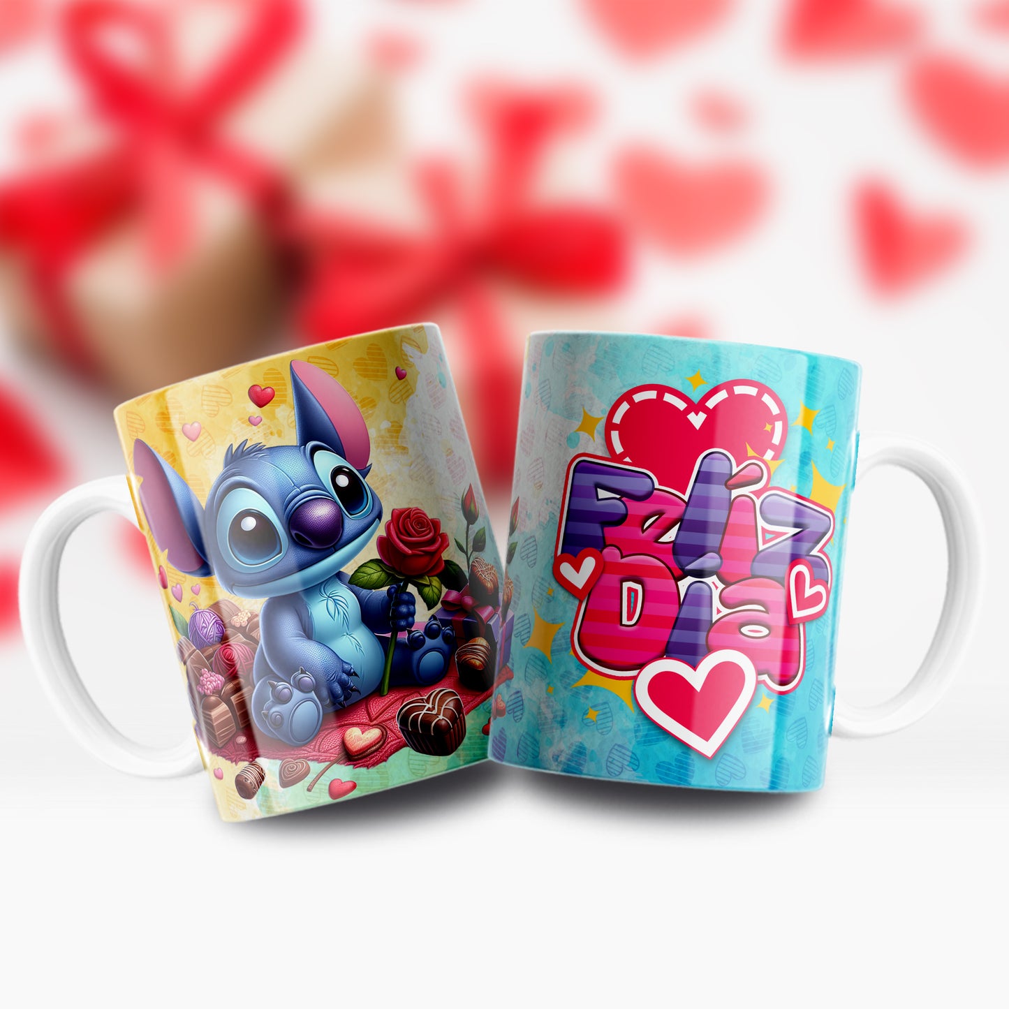 Custom Mugs - Love Designs - Stitch