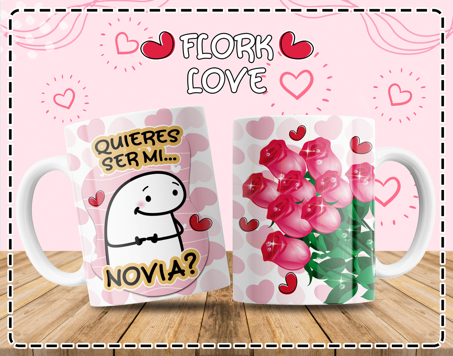Custom Mugs - Love Designs - Flork Love