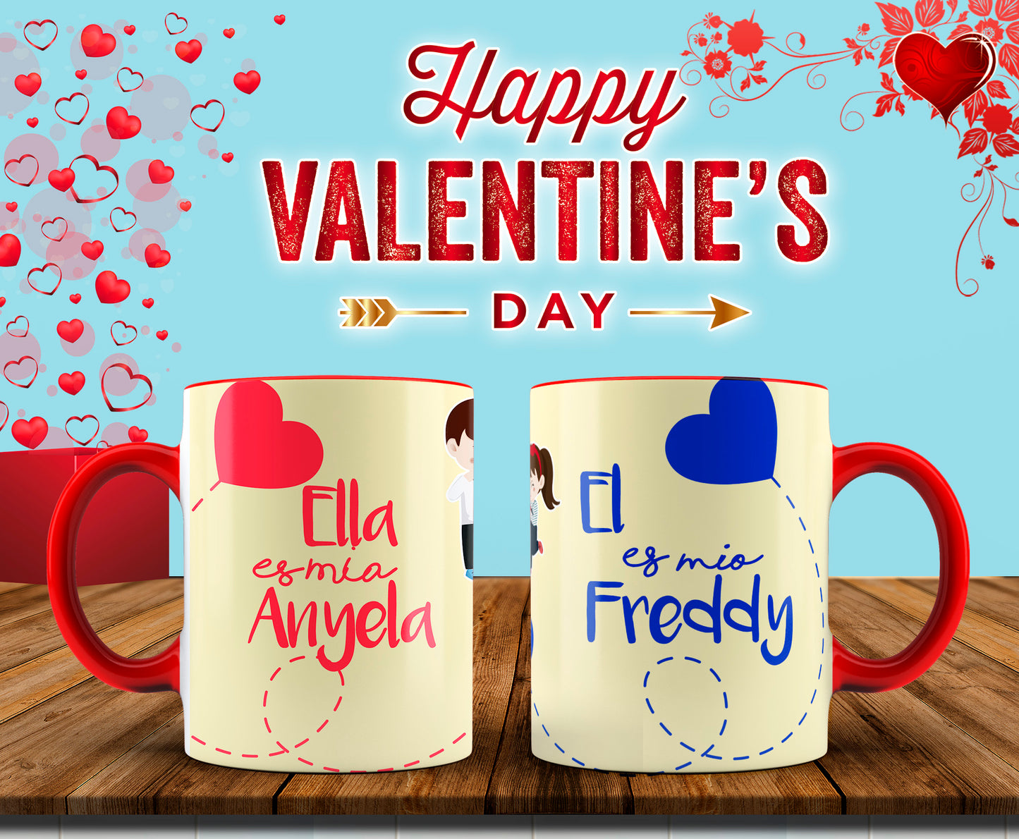 Custom Mugs - Love Designs - Valentine Collection
