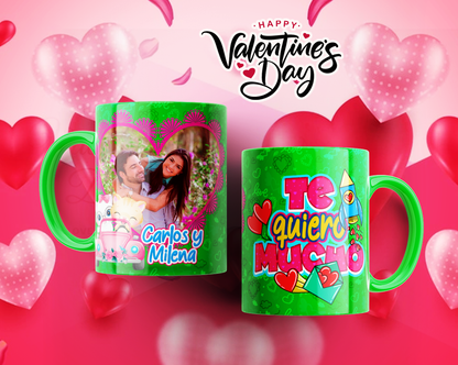 Custom Mugs - Love Designs - Valentine Collection with frame