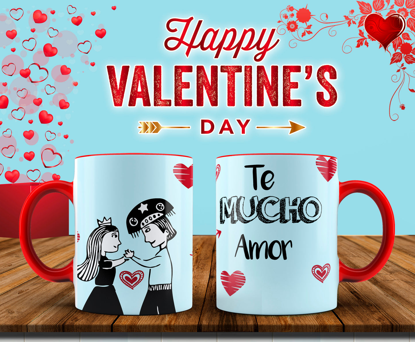 Custom Mugs - Love Designs - Valentine Collection