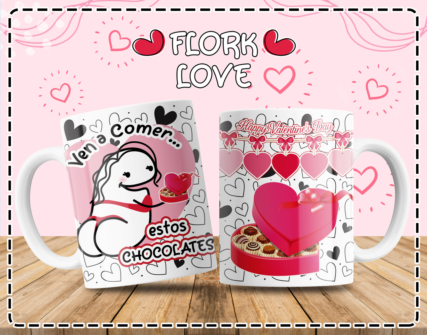 Custom Mugs - Love Designs - Flork Love