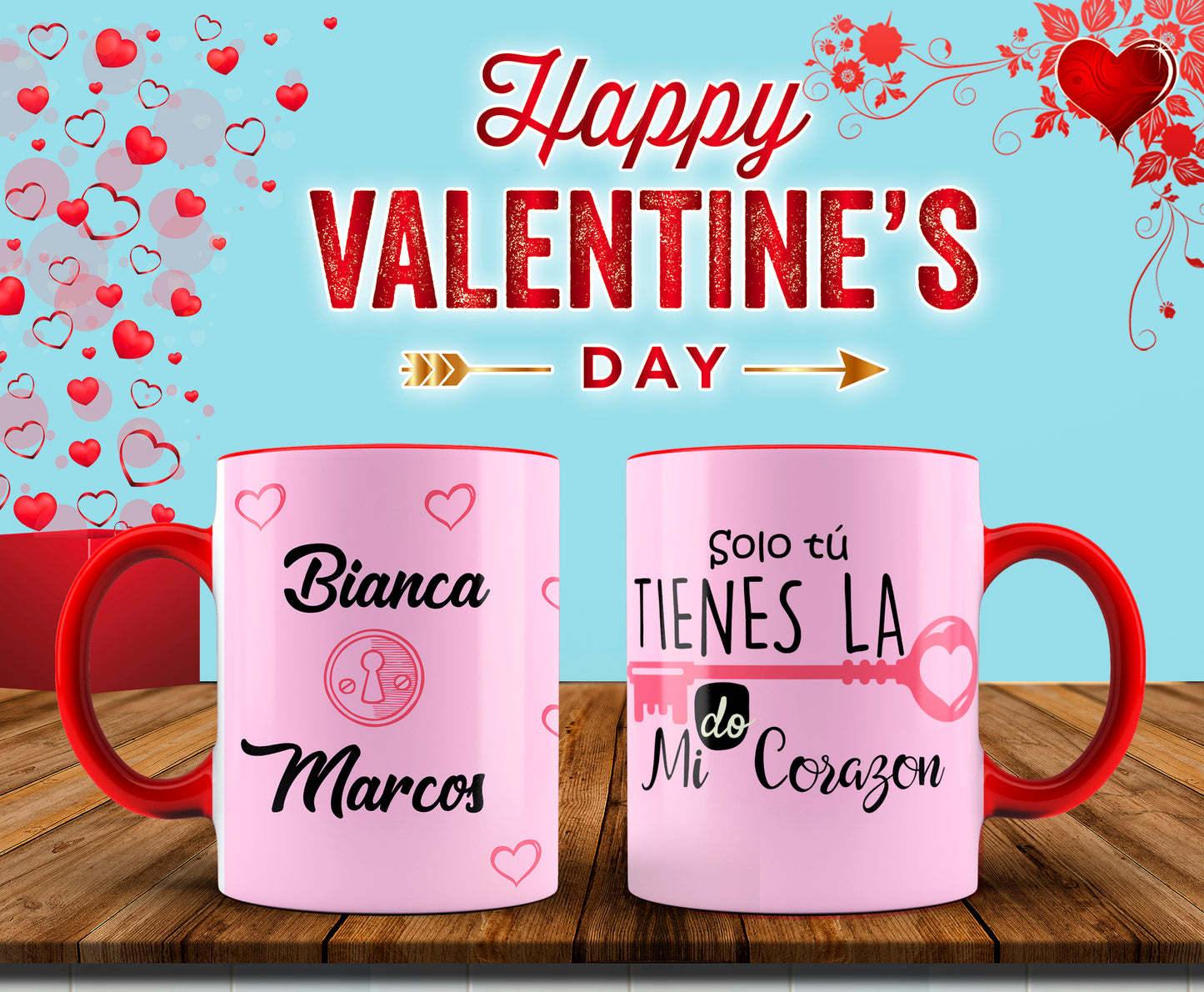 Custom Mugs - Love Designs - Valentine Collection