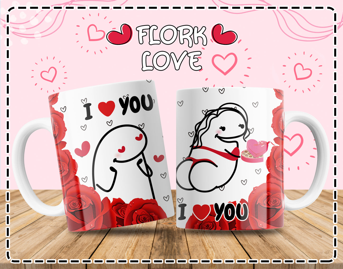 Custom Mugs - Love Designs - Flork Love