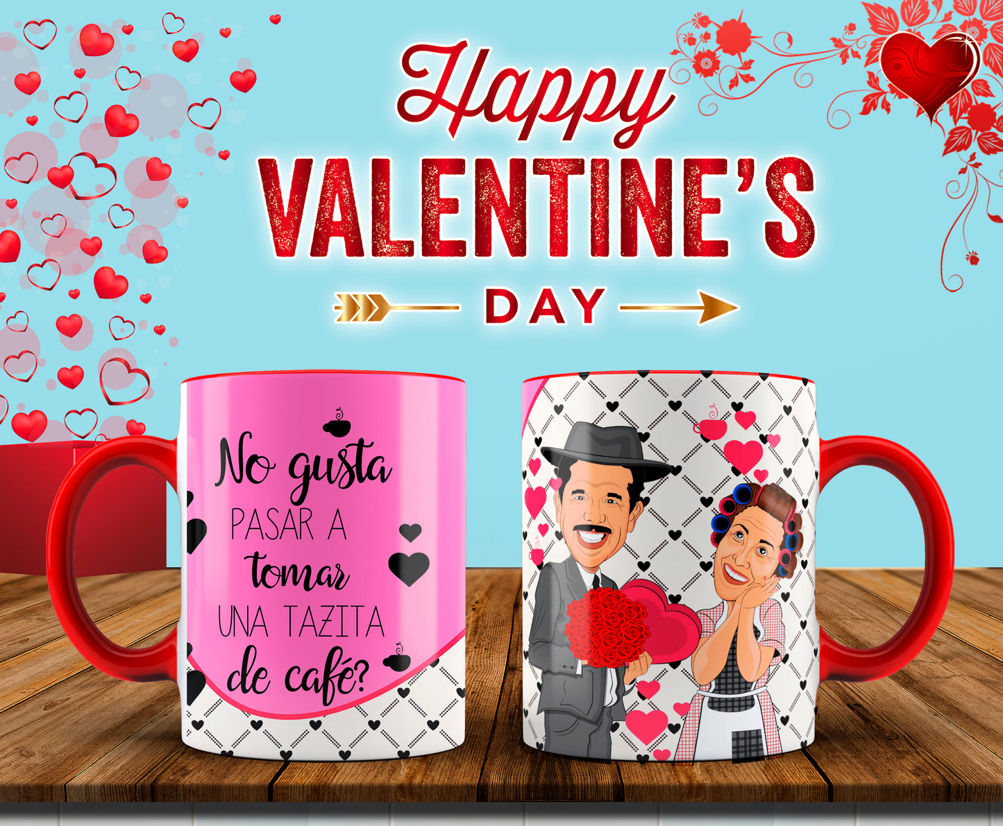 Custom Mugs - Love Designs - Valentine Collection