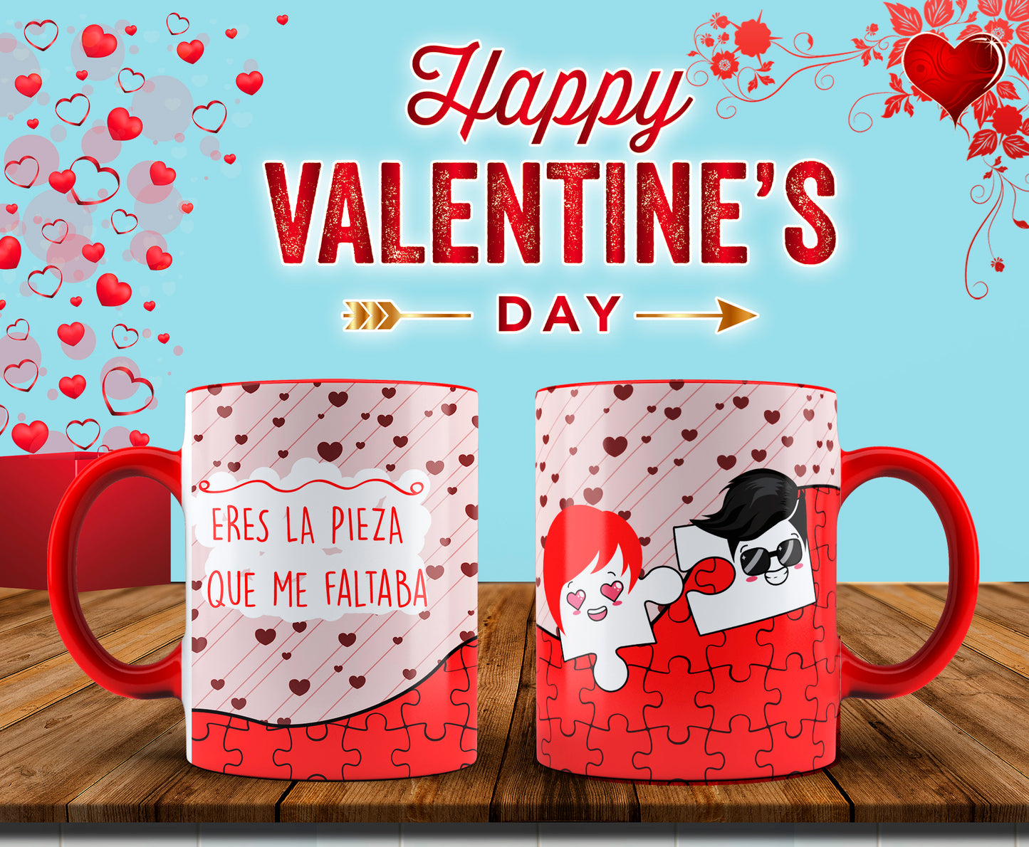 Custom Mugs - Love Designs - Valentine Collection