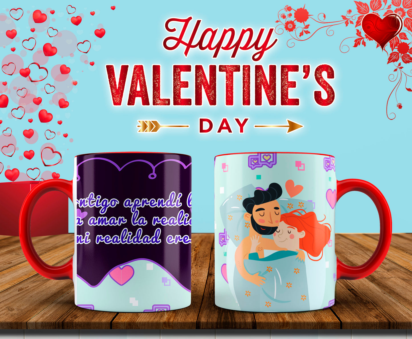 Custom Mugs - Love Designs - Valentine Collection